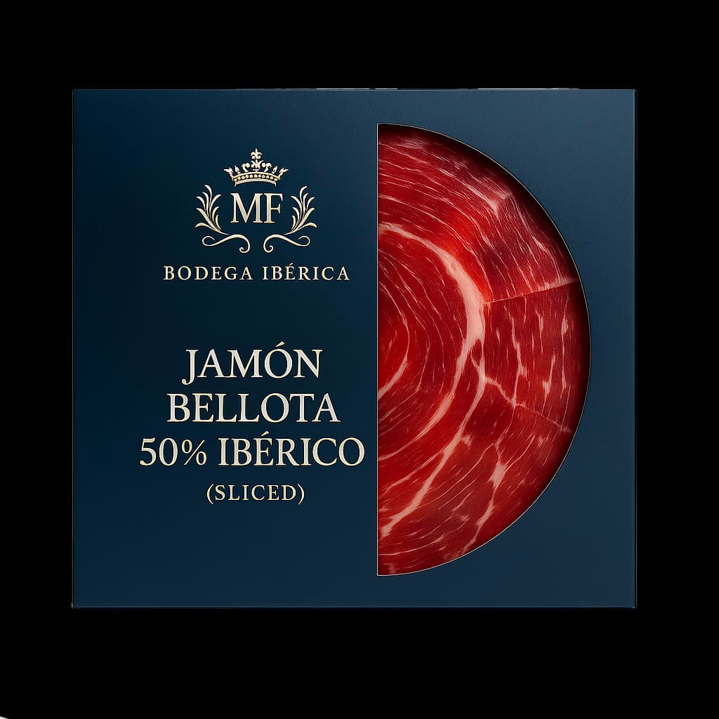 Jamón Bellota 50% ibérico sliced