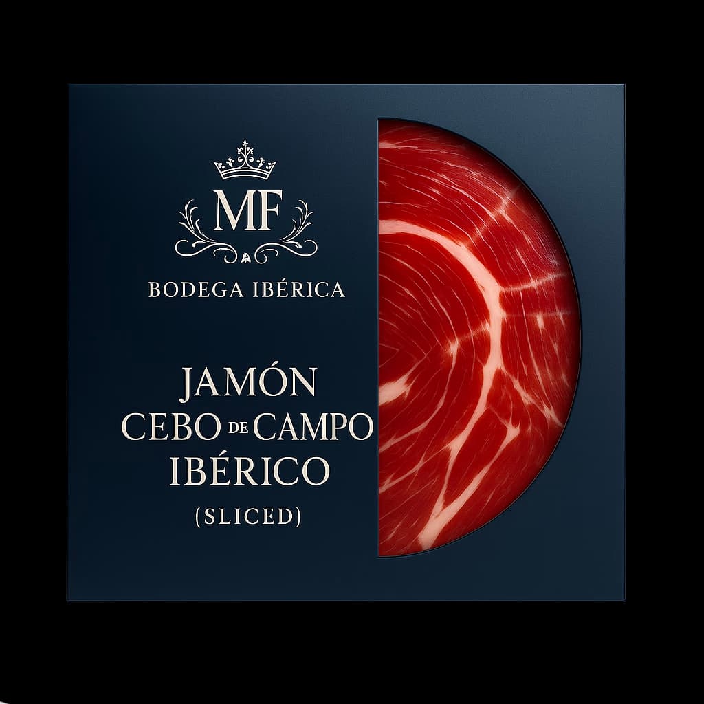 Jamón Cebo de Campo ibérico sliced