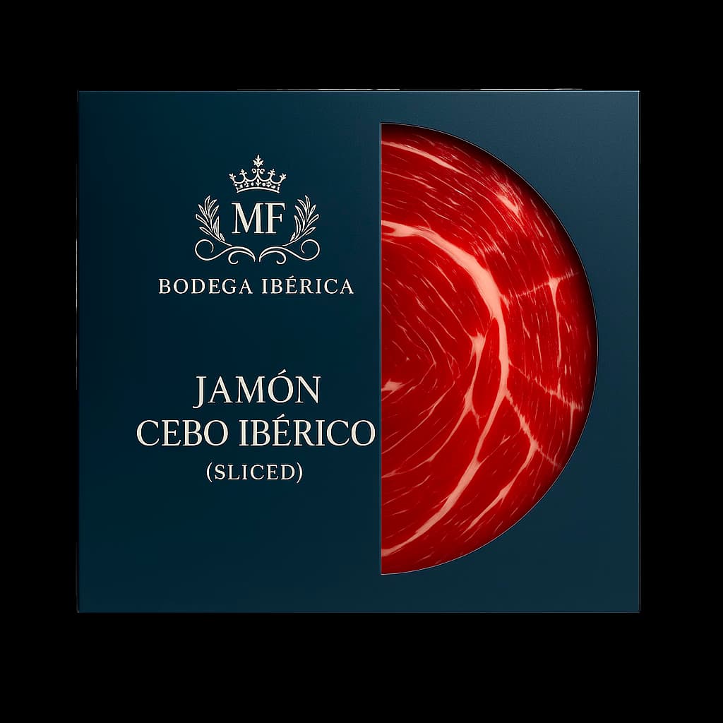 Jamón Cebo ibérico sliced